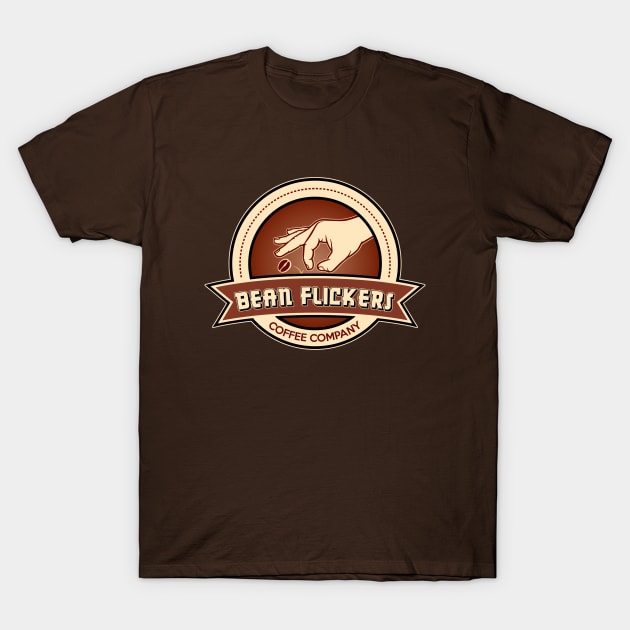 Bean Flickers Coffee Company T-Shirt by AngryMongoAff